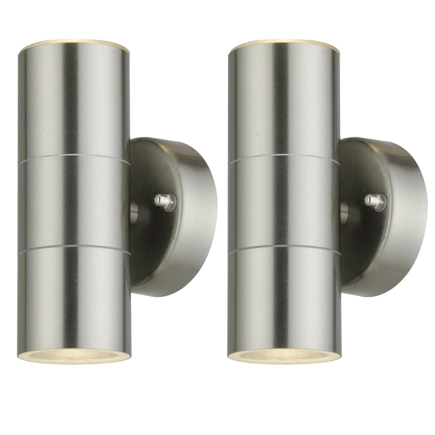TEMU Set Of 2 Blaze Stainless Steel Outdoor Up Down Wall Lights