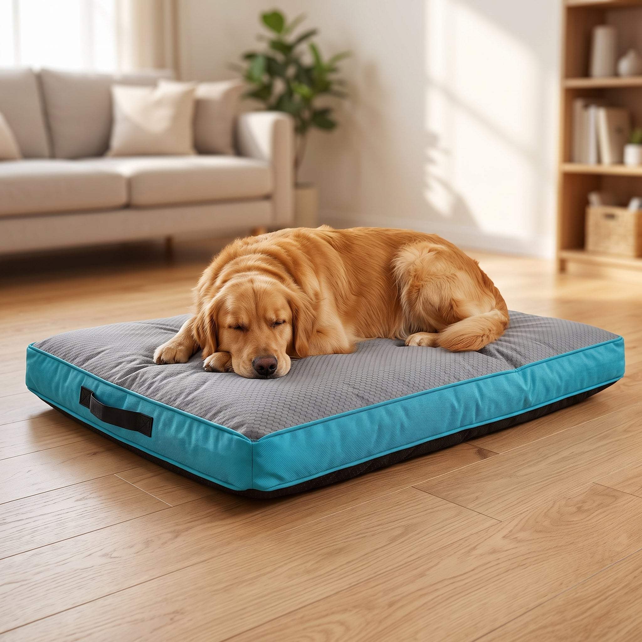 TEMU Cuccia Cuscino per Cani Taglia Grande 100x70x10 cm, Materassino Letto per Animali Domestici Antigraffio e Resistente, Tessuto Antipelo,