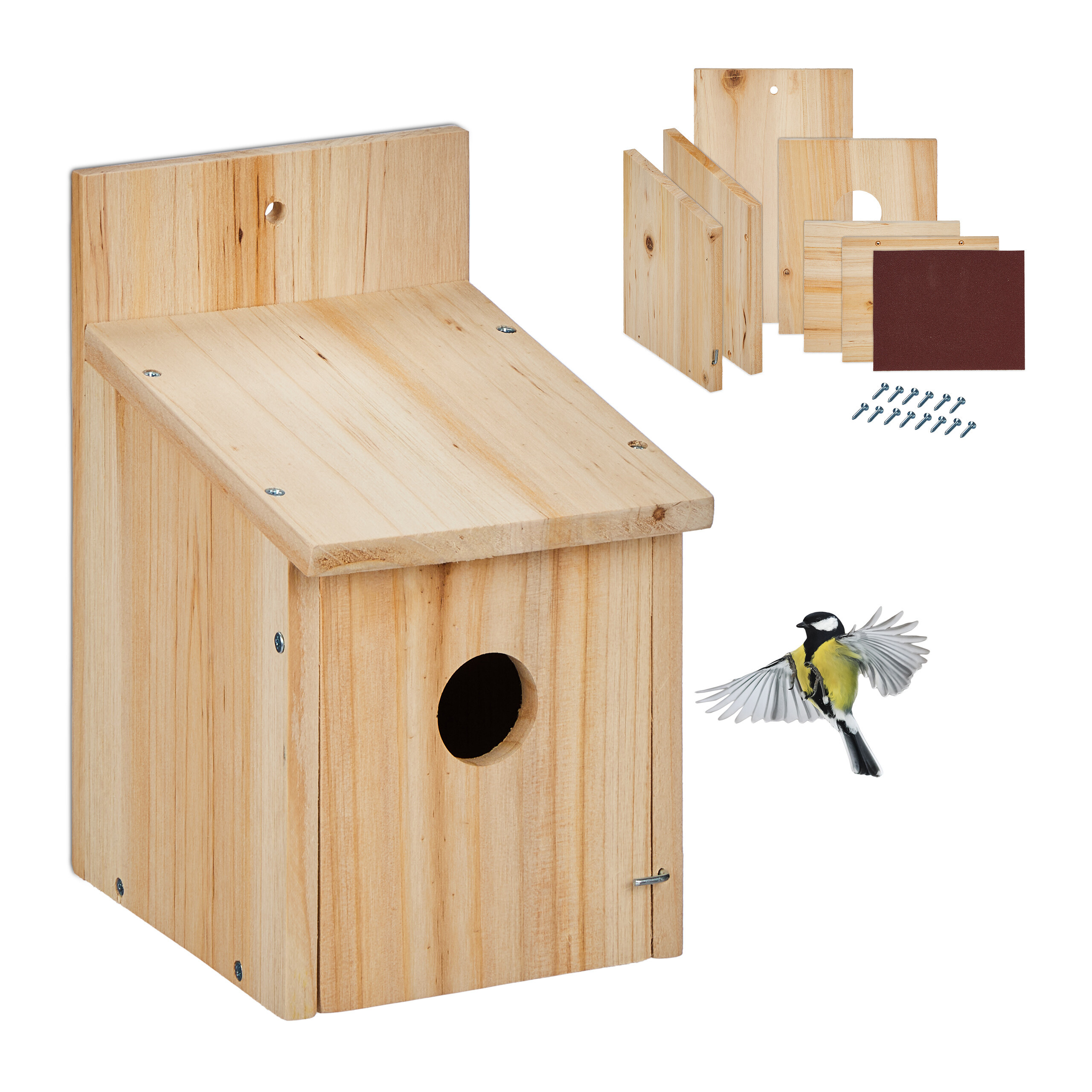 E-shop Nistkasten-Bausatz in Natur - (B)14 x (H)23 x (T)18 cm