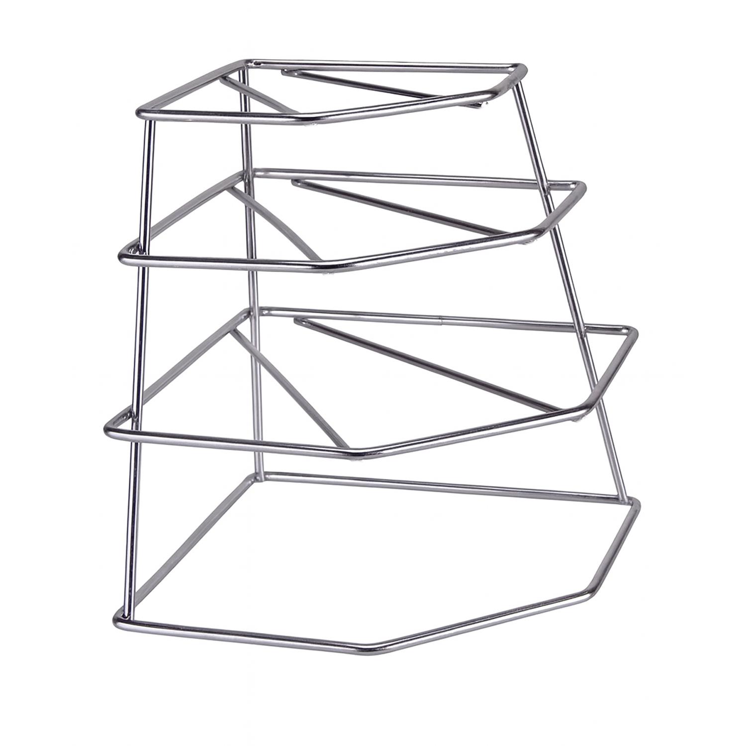 TEMU 4 Tier Corner Plate Rack Kitchen Cupboard Shelf Organiser Space Saving Dish Rack Storage Stand For Plates Bowls And Dishes