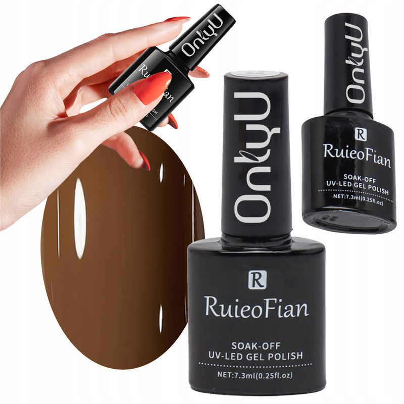Hibridni lak za nokte s UV lakom ONLYU/L032, kava