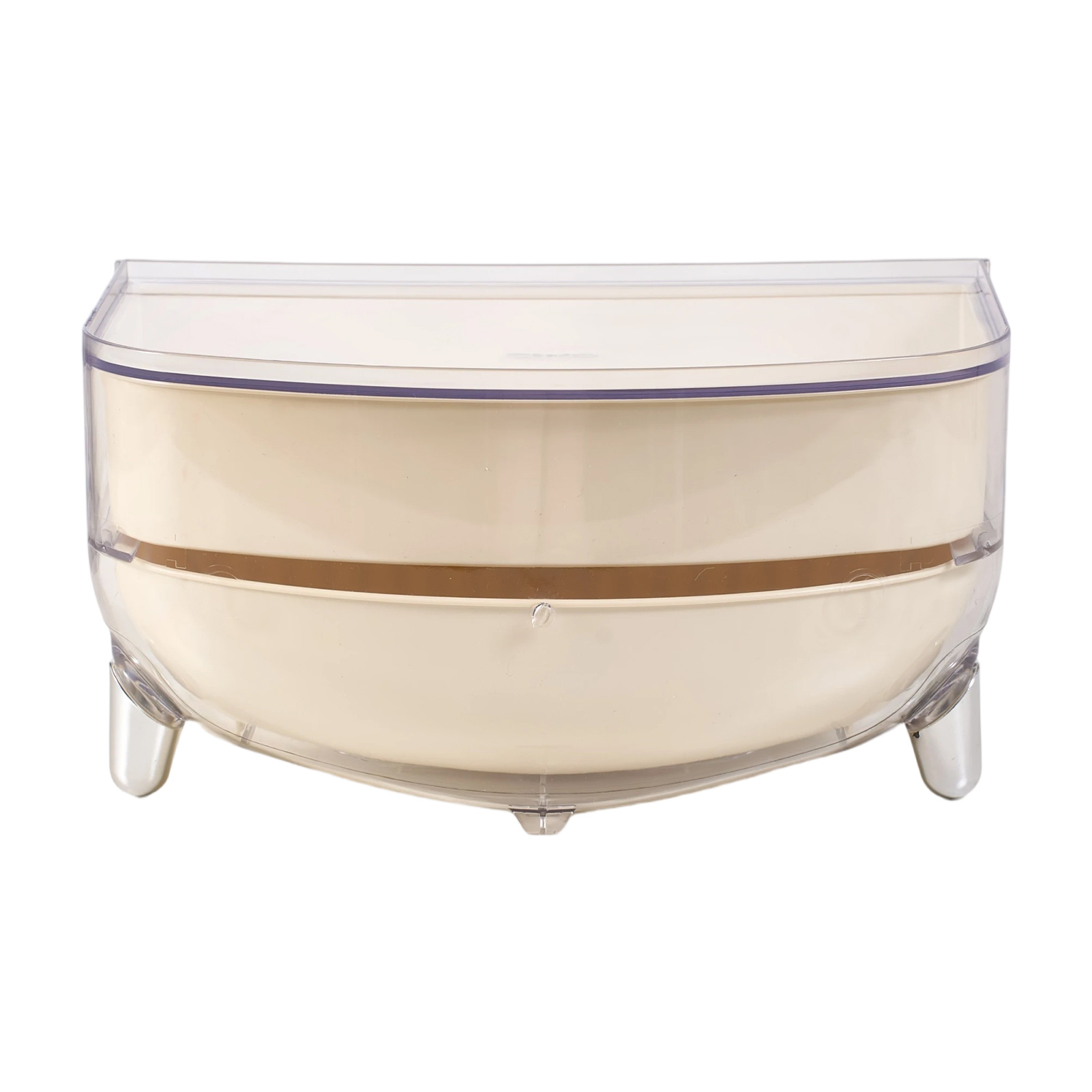 Vanity Countertop Cream Makeup Organiser with Drawer