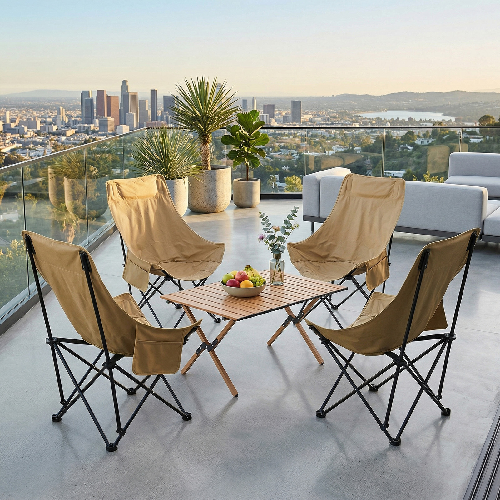 5PCS Outdoor Table and Chair Set