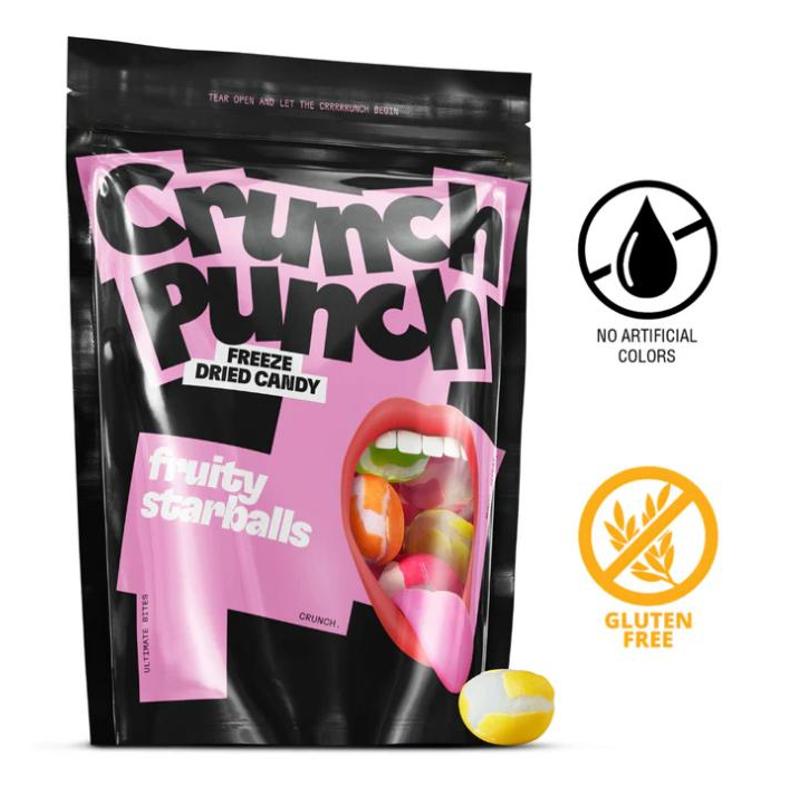 Image of Crunch Punch Freeze Dried Candy Fruity Starballs 100g