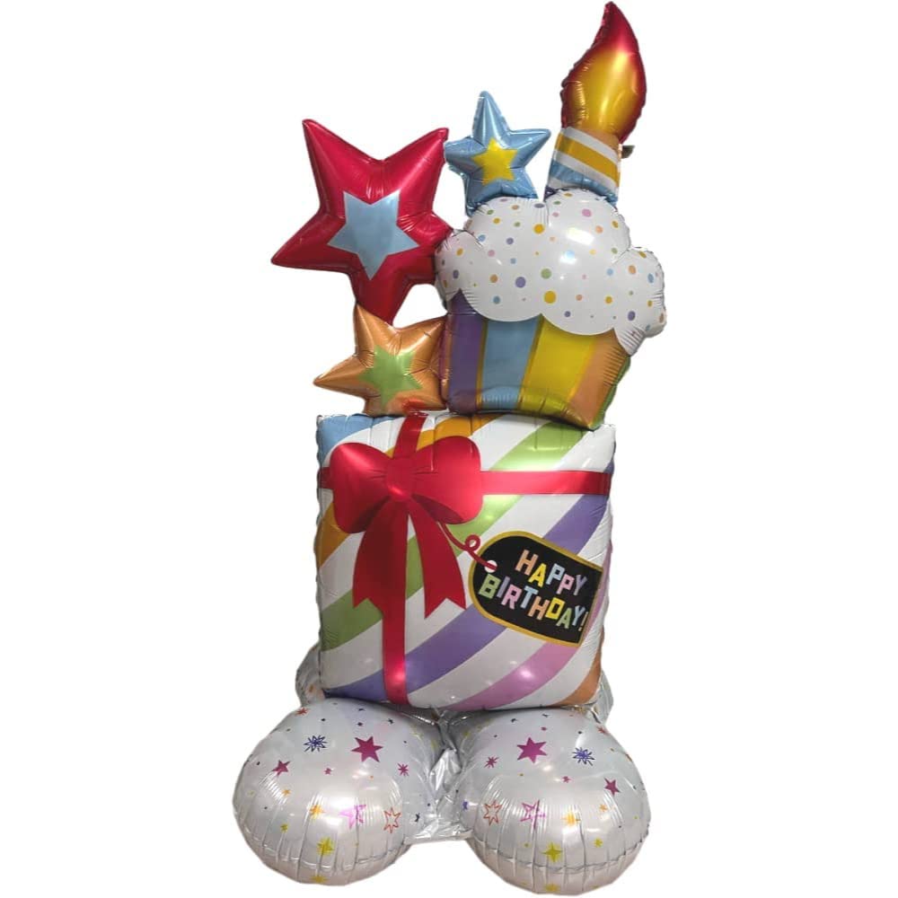 Image of Diwuli Standing Xxl Gift Balloon - Birthday Decoration, Set With Balloon, Inflation Straw, Balloon Ribbon & Multilingual Card