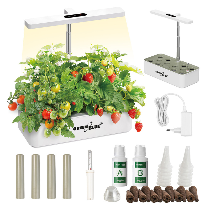 TEMU Vaso intelligente per coltivazione GreenBlue GB133 per 12 piante, 4L, LED