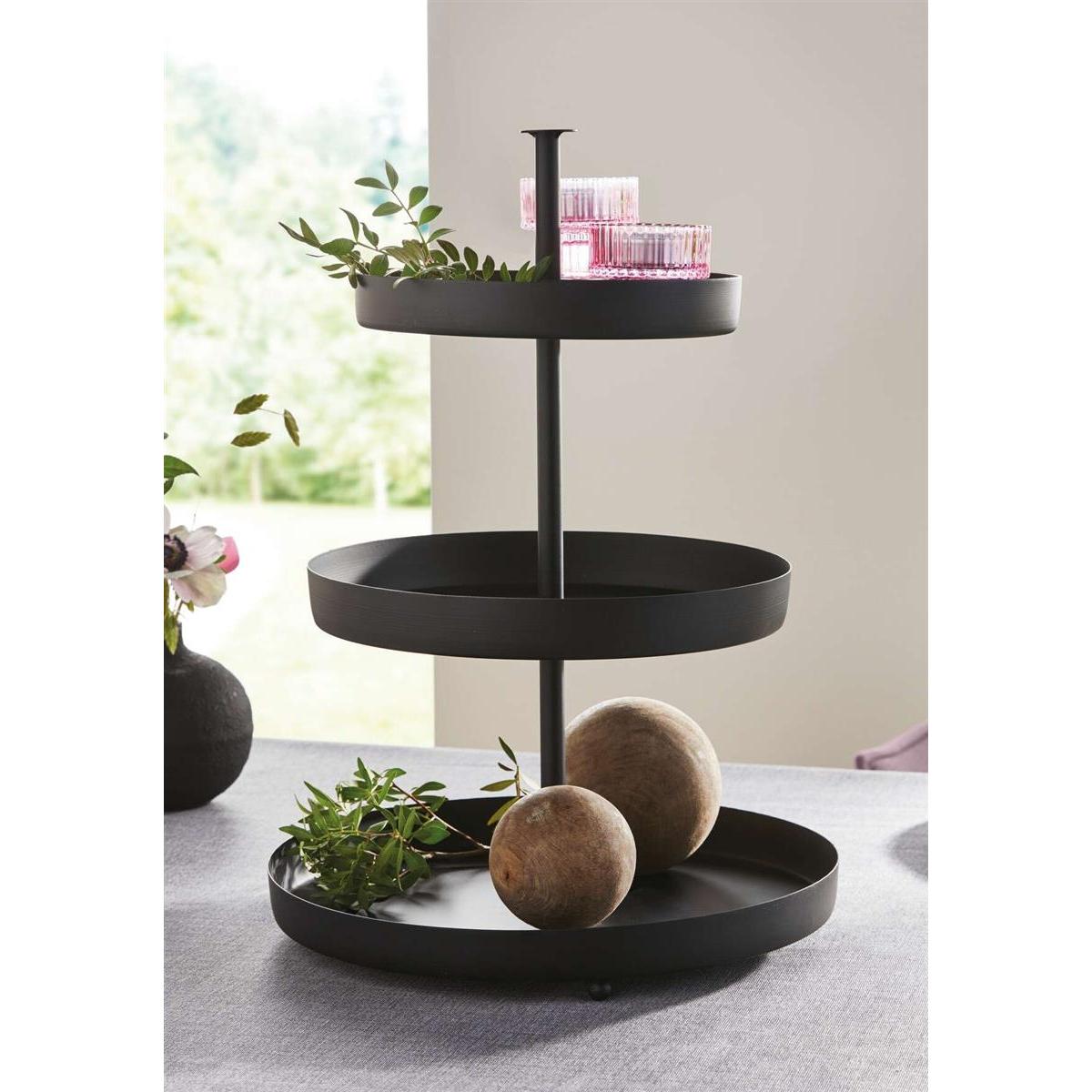 Metal "black" 3-tier Cake Stand, Matte Black, Fruit Stand, Metal Etagere