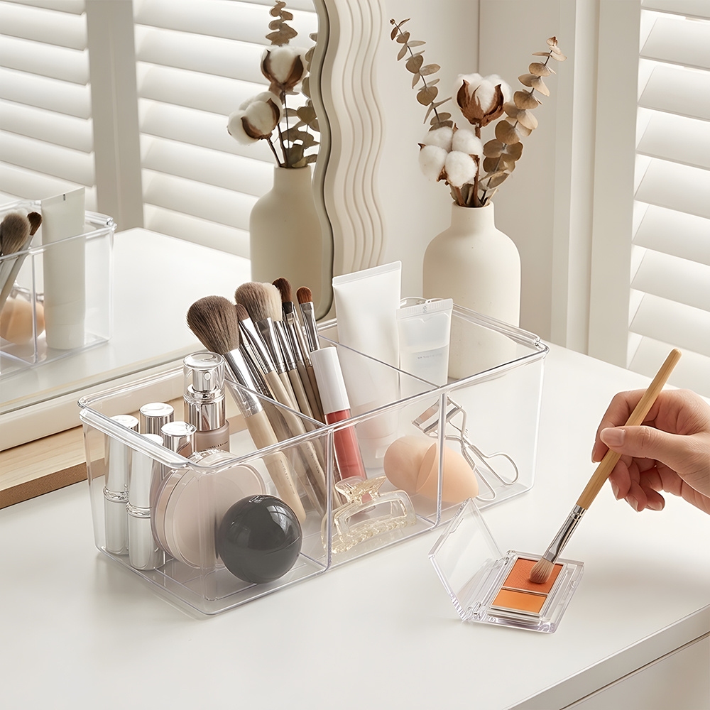 Vanity Table Cosmetic Storage Box with Dividers