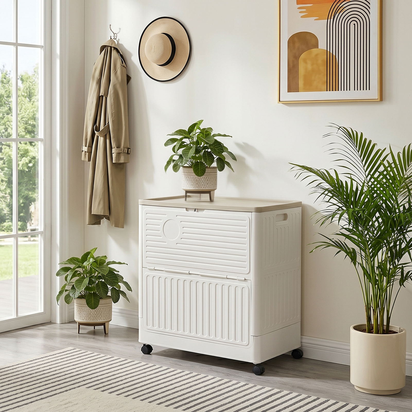 Large Capacity Foldable Storage Box with Wheels