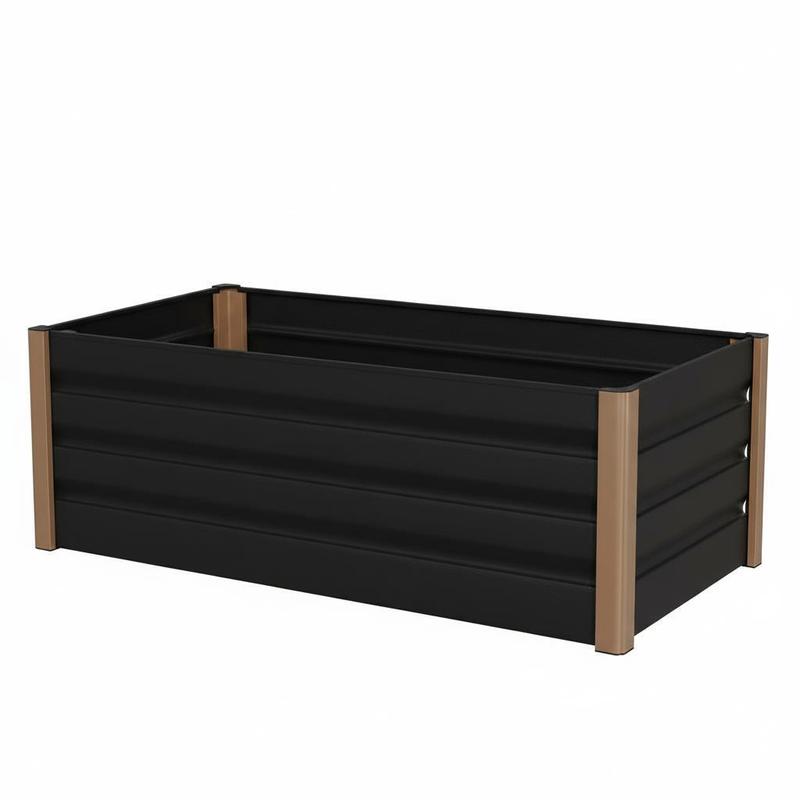 1-piece Aluminum Alloy Flower Bed With Deep Planting Recess