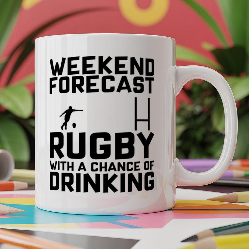 TEMU Hippowarehouse Mug Weekend Forecast With A Of Drinking Mug 11oz White Ceramic Coffee Mug Novelty Print Tea Cup Funny Unique Gift For Men Women