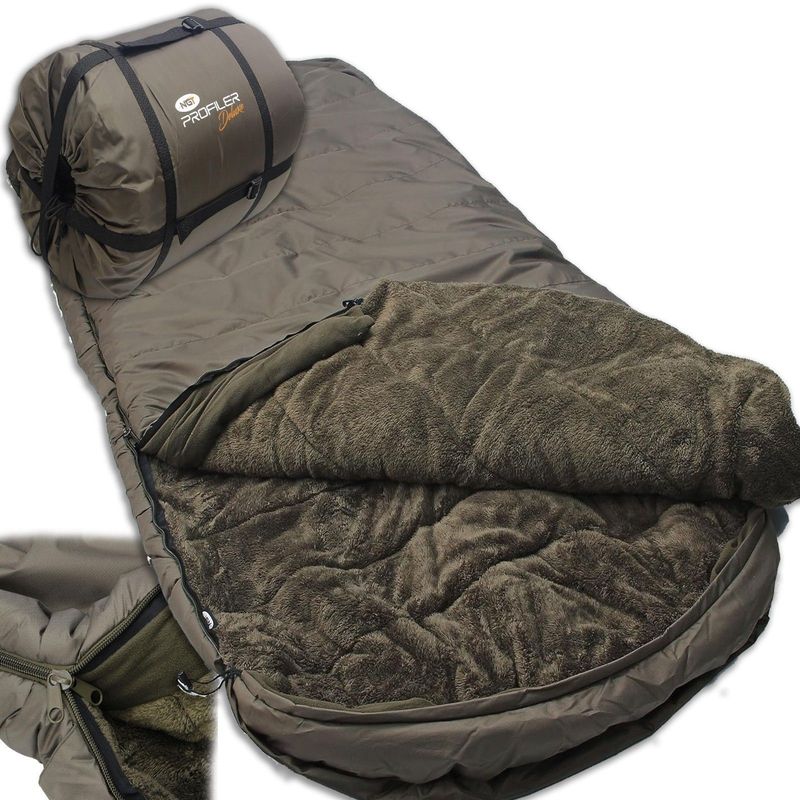 TEMU Ngt Deluxe 5 Season Sleeping Bag Warm Fleece Lined Carp Fishing Camping