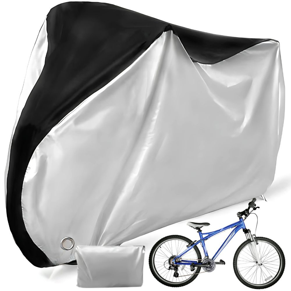 Bicycle Cover, Silver-black, 200x110 Cm