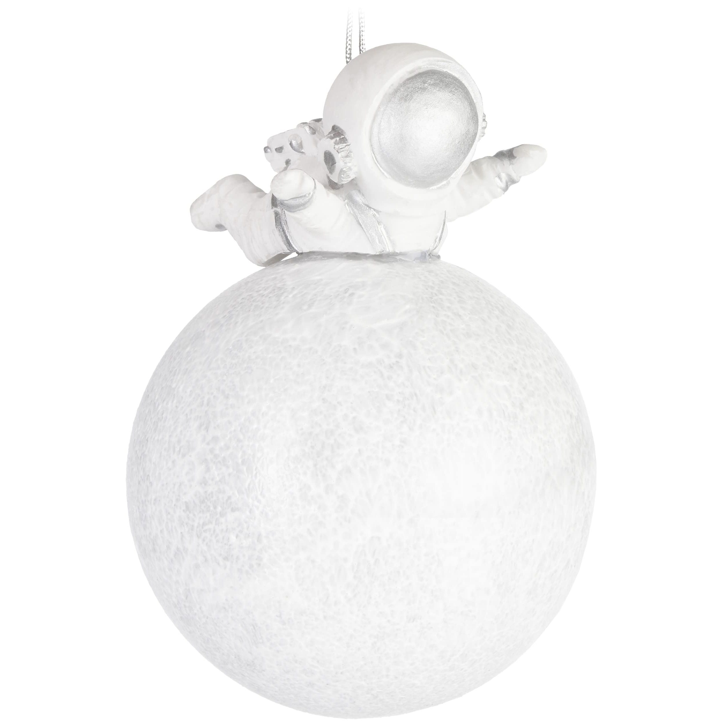 Image of Brubaker Astronaut Christmas Ball Made Of Glass - Hand-painted And Mouth-blown - Christmas Tree Decoration For Space Fans - Funny Christmas Decoration Figurine Grey - Tree Ball