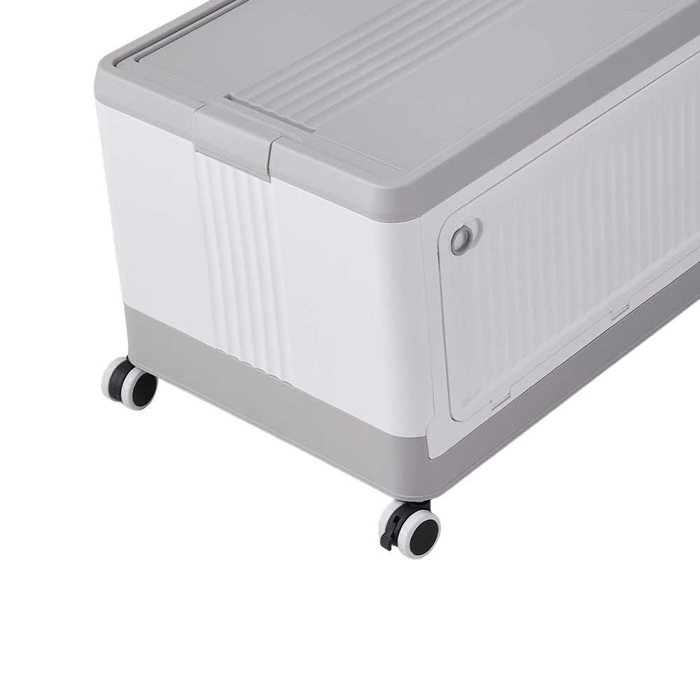 Collapsible Plastic Storage Bins with Magnetic Doors