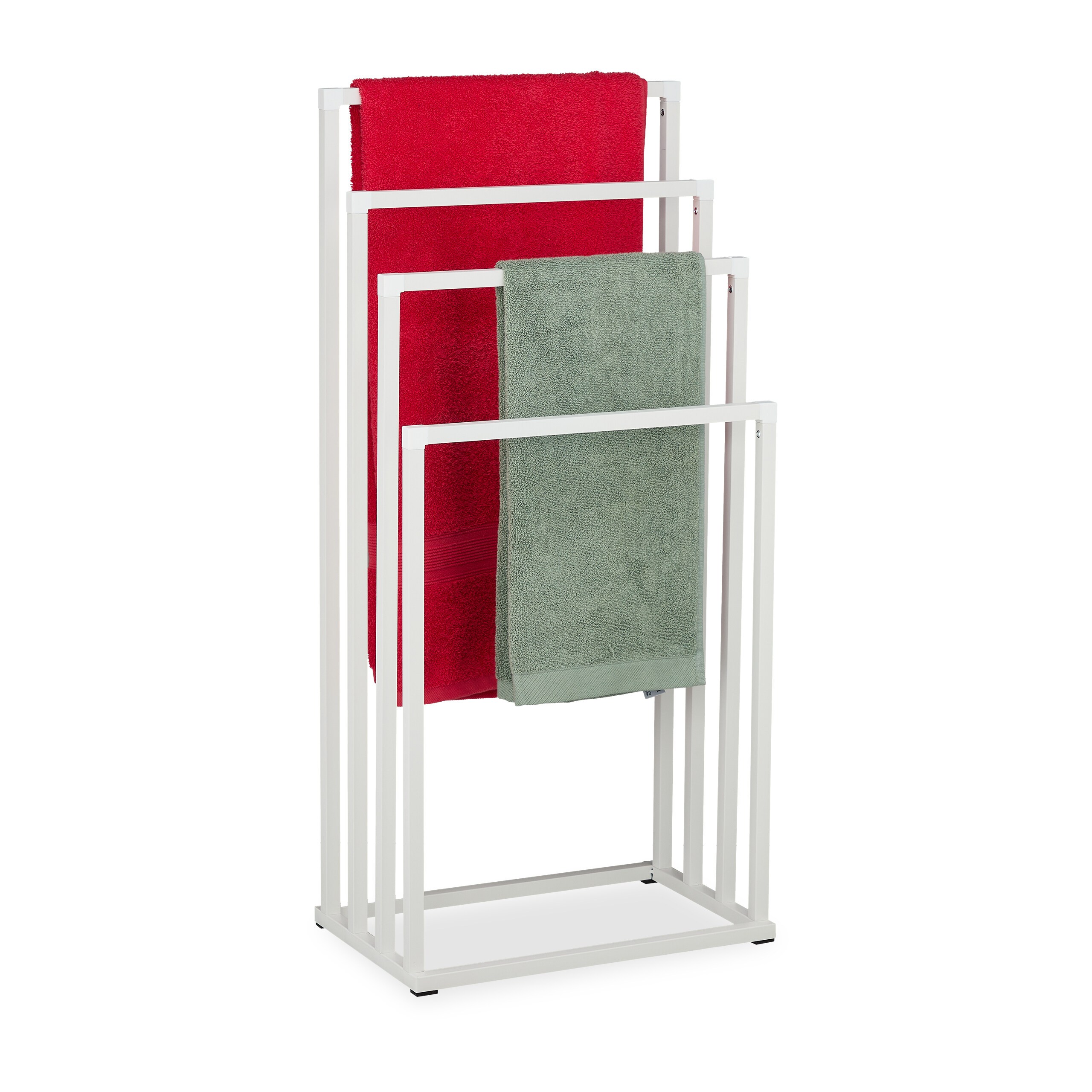 White Towel Rack - (w)45 X (h)96.5 X (d)29 Cm