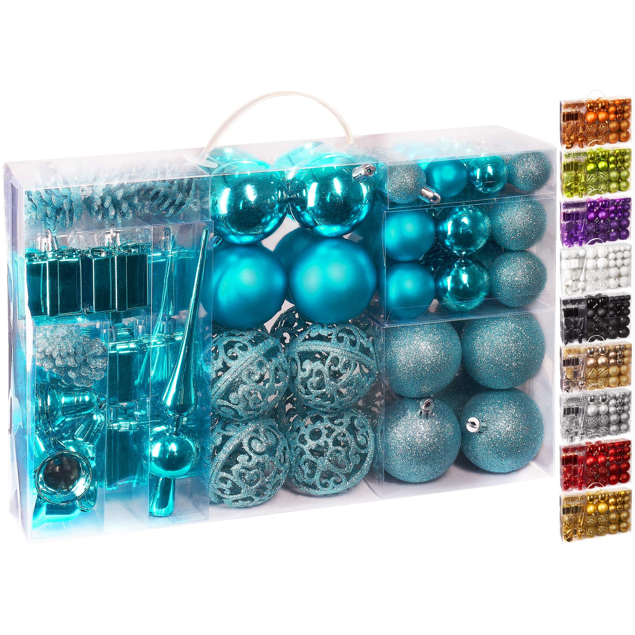 Image of Brubaker 101-piece Set Christmas Ornaments With Tree Topper - Christmas Tree Decorations