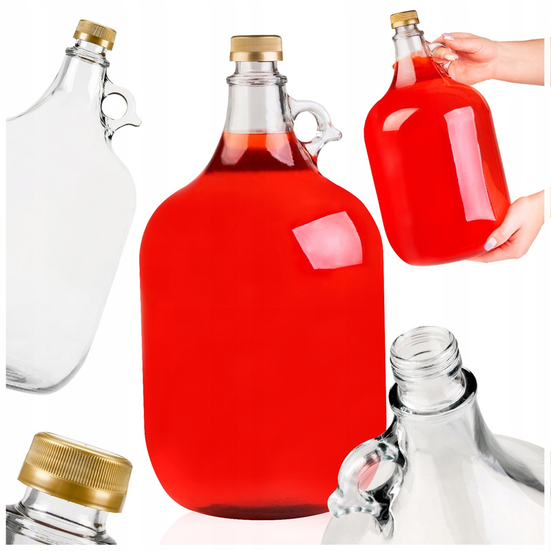 Image of Duck 5 L Lady's Balloon For Wine, Liqueurs, Juices, Glass Bottle For Liqueurs With A Cap, Ideal For Fermentation And Storing Homemade Spirits And Beverages.
