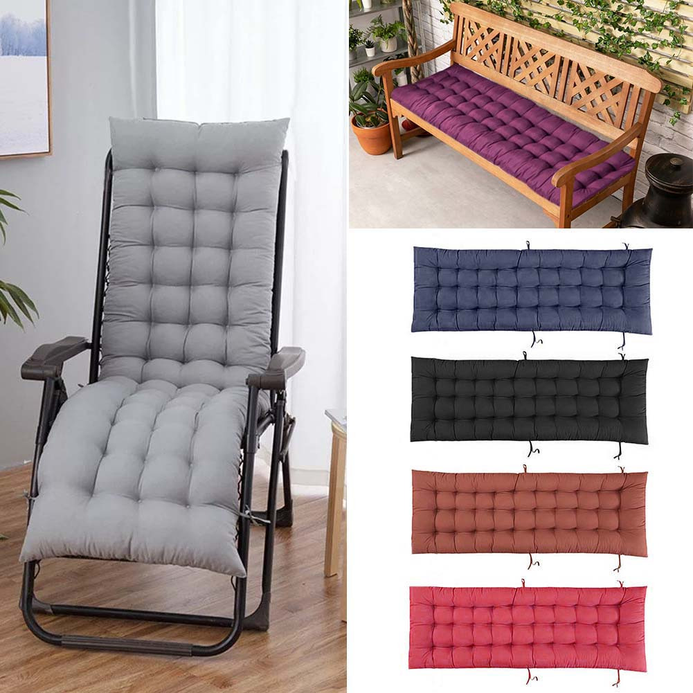 a thick comfortable leisure chair pad suitable for recliners folding chairs lounge chairs sofa beds and beach chairs   and breathable with thick filling   in multiple colors seat pad only size 160 50 8cm
