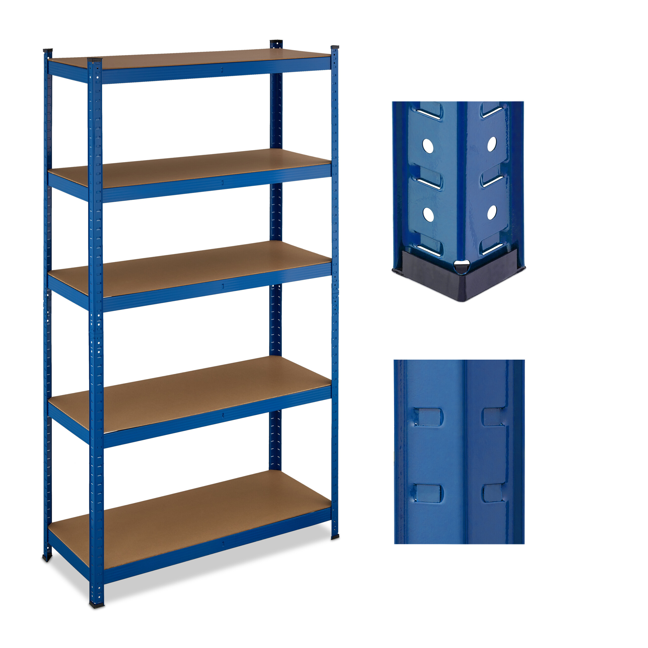 Heavy-duty Shelving In Blue - (w)100 X (h)180 X (d)40 Cm