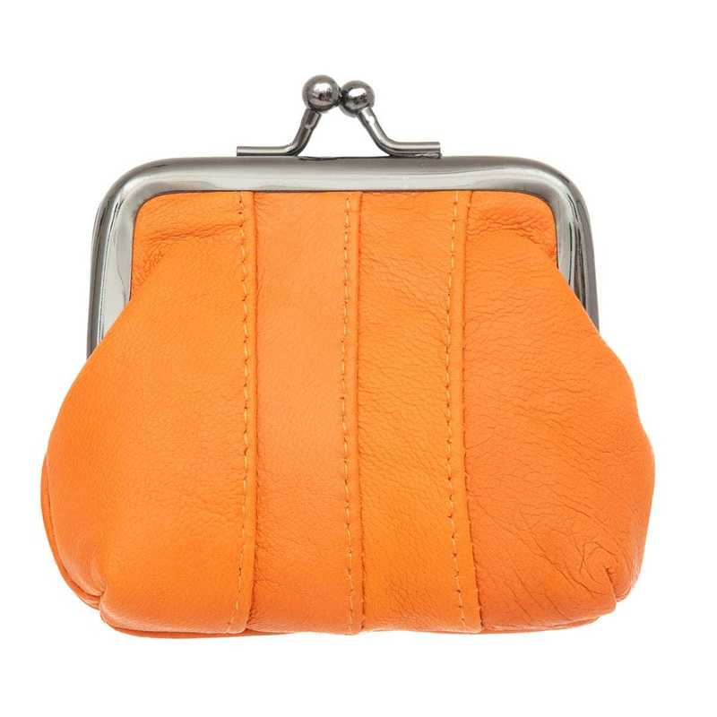 Image of Small Orange Leather Wallet Kaletnik