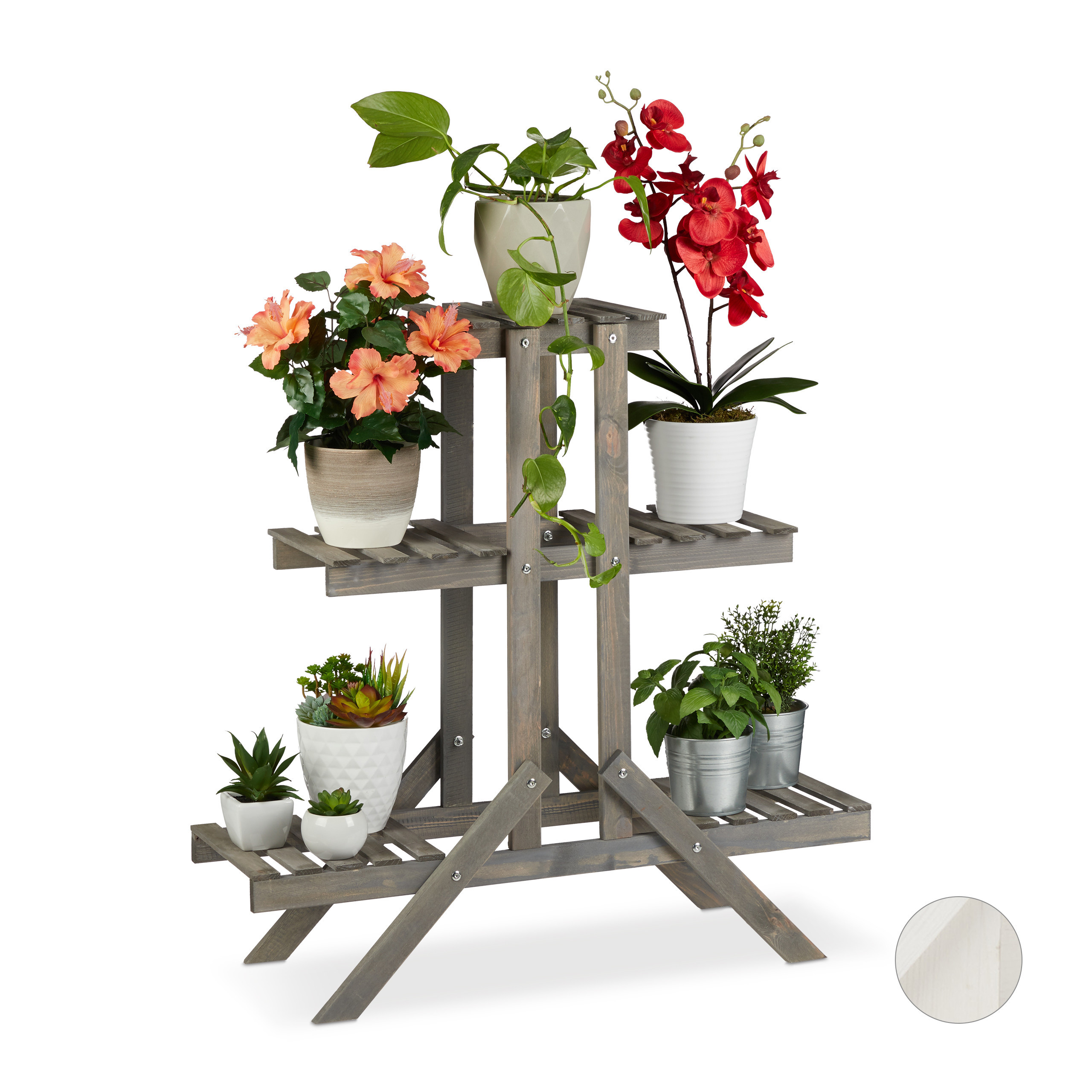 Gray Flower Staircase - (w)83 X (h)83 X (d)28 Cm