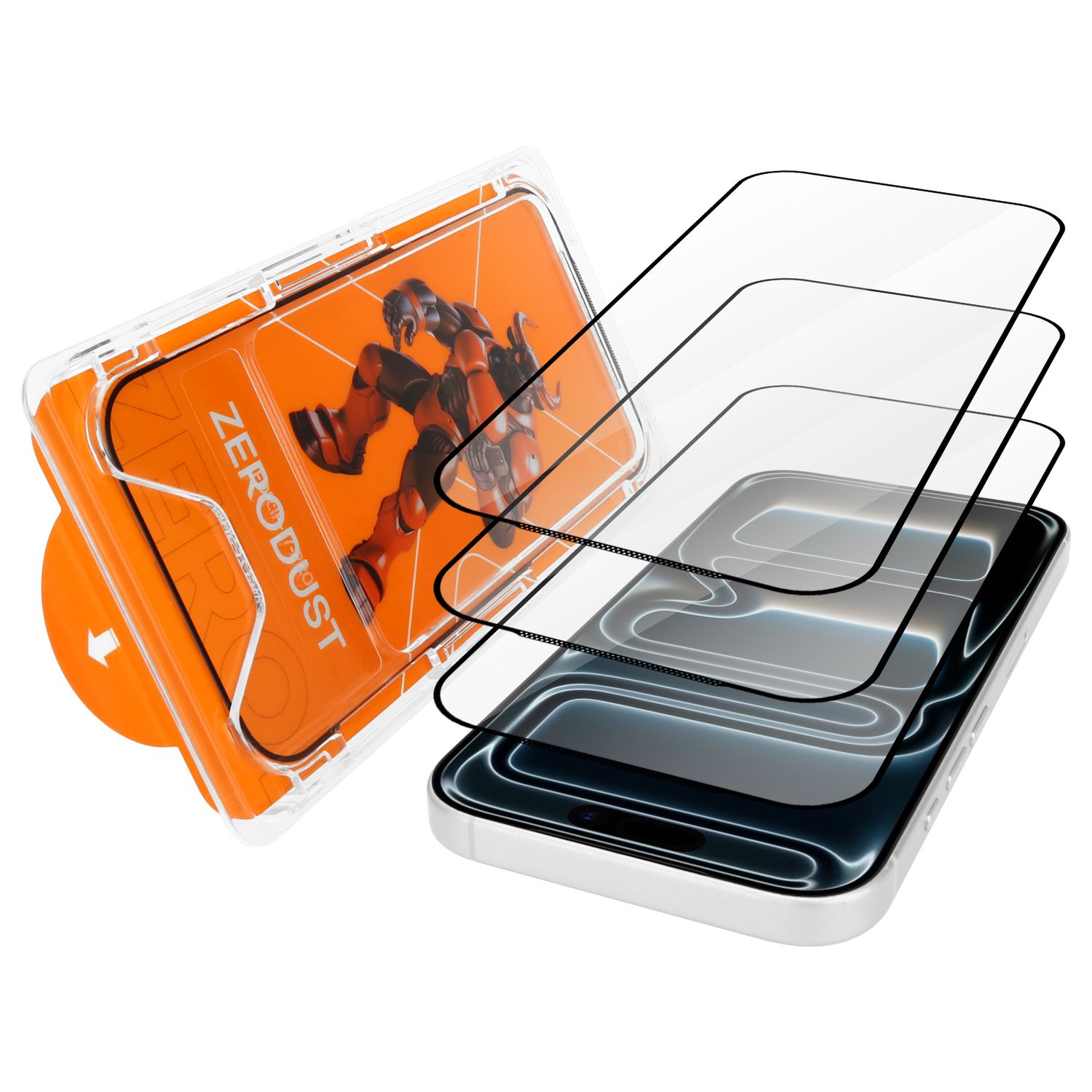E-shop 3x kompatibel mit iPhone 17 PRO Schutzfolie in Ultra-Klar Hüllen freundlich Gehärtetes (Tempered) Glas Dipslayschutz Folie in 9H Härte Anti