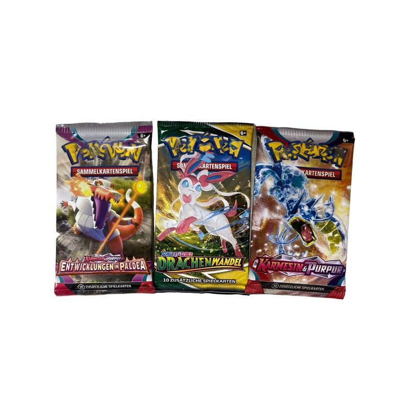Image of Pokémon Mystery Booster Packs – 3 Original German Booster Packs | Collectible Cards