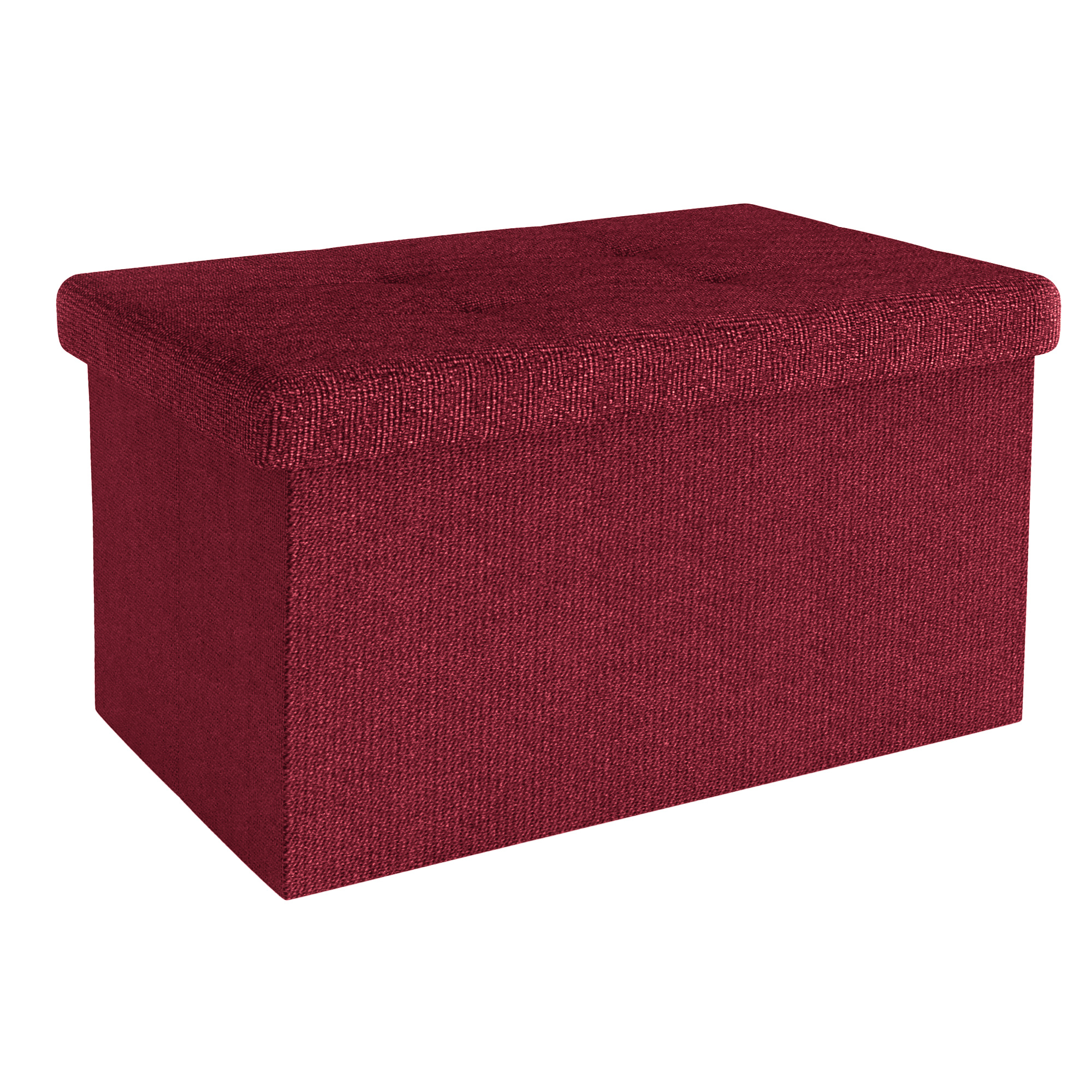 Intirilife Folding Bench 49x30x30 Cm Stool Cube With Lid And Storage Of Fabric With Compartments - Sitzcube Footrest Foldable Storage Box Chest Stool