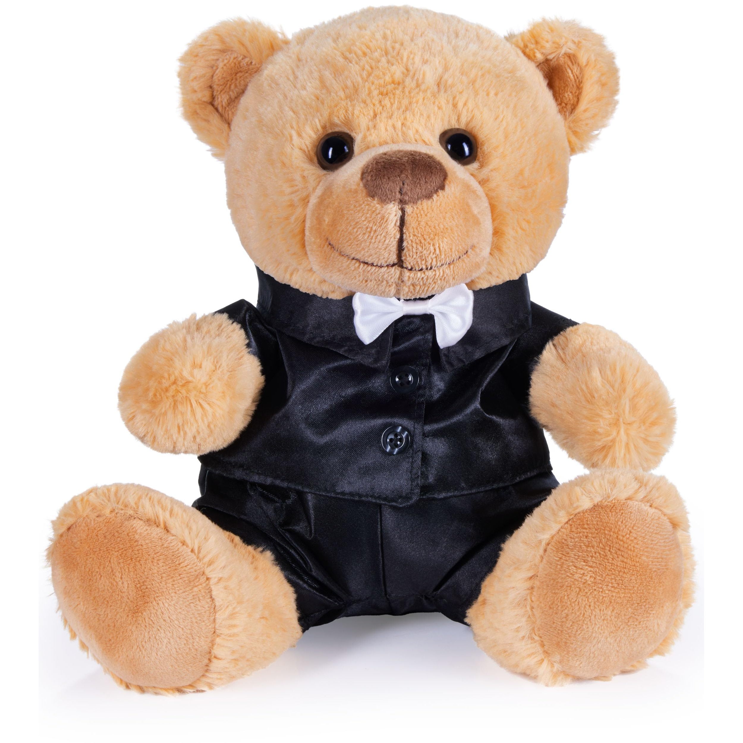 Image of Brubaker Teddy Bear Groom In A Suit - 25 Cm Teddy Gift For Wedding, Engagement, And Bachelor Party - Wedding Gift Plush Toy With A Bow Tie