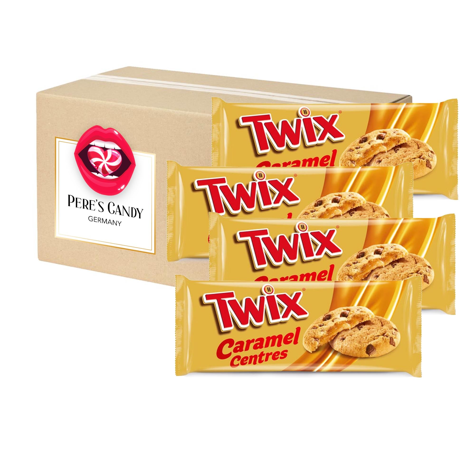 4 X 144g Twix Caramel - Crispy With Milk Chocolate Pieces And Soft Caramel Core 576g