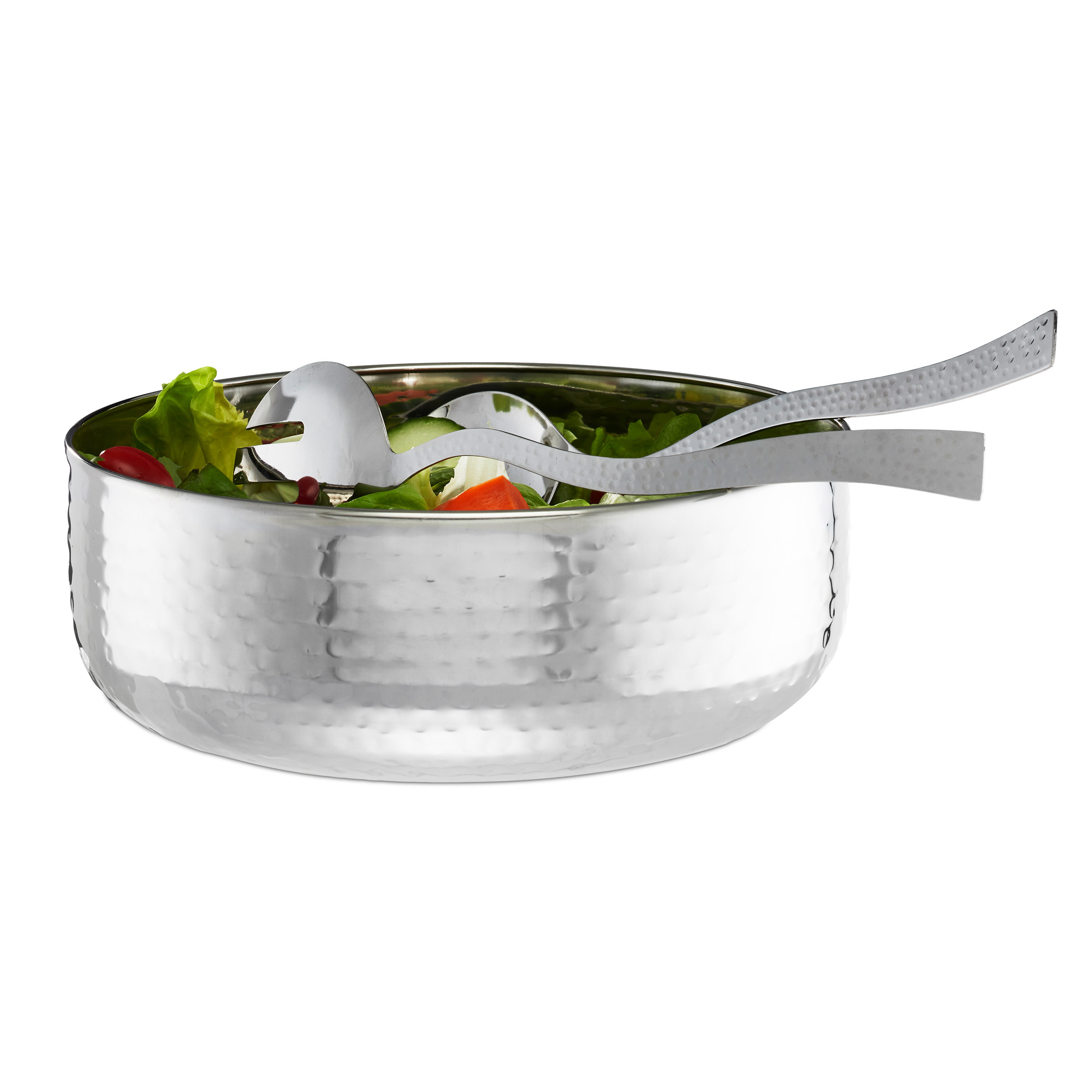 Salad Bowl Set 3pcs In Silvery