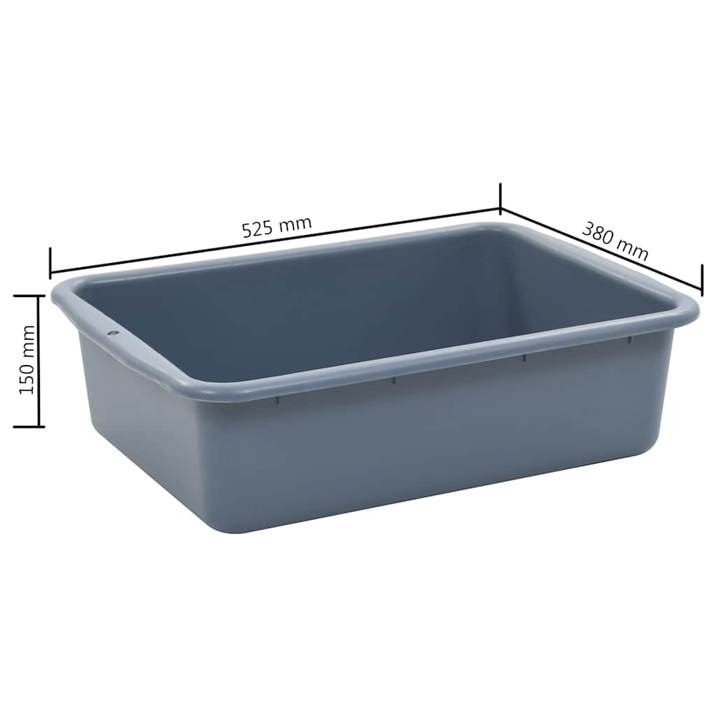 Image of Kitchen Cart With Plastic Containers Serving Cart Kitchen Trolley Transport Cart Cleaning Cart 82x43.5x93cm Stainless Steel