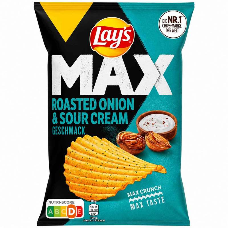 Image of Lay's Max Roasted Onion & Sour Creme 110g