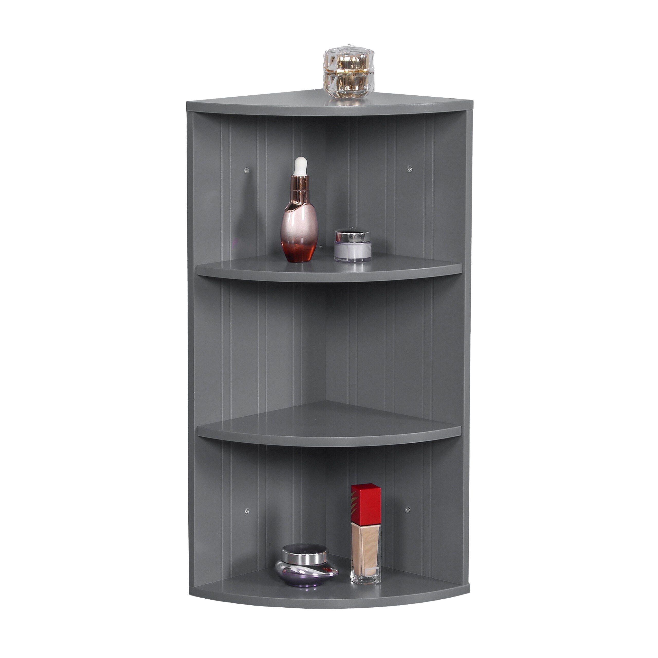 Image of Grey Shelving Unit - (w)35 X (h)62 X (d)25 Cm