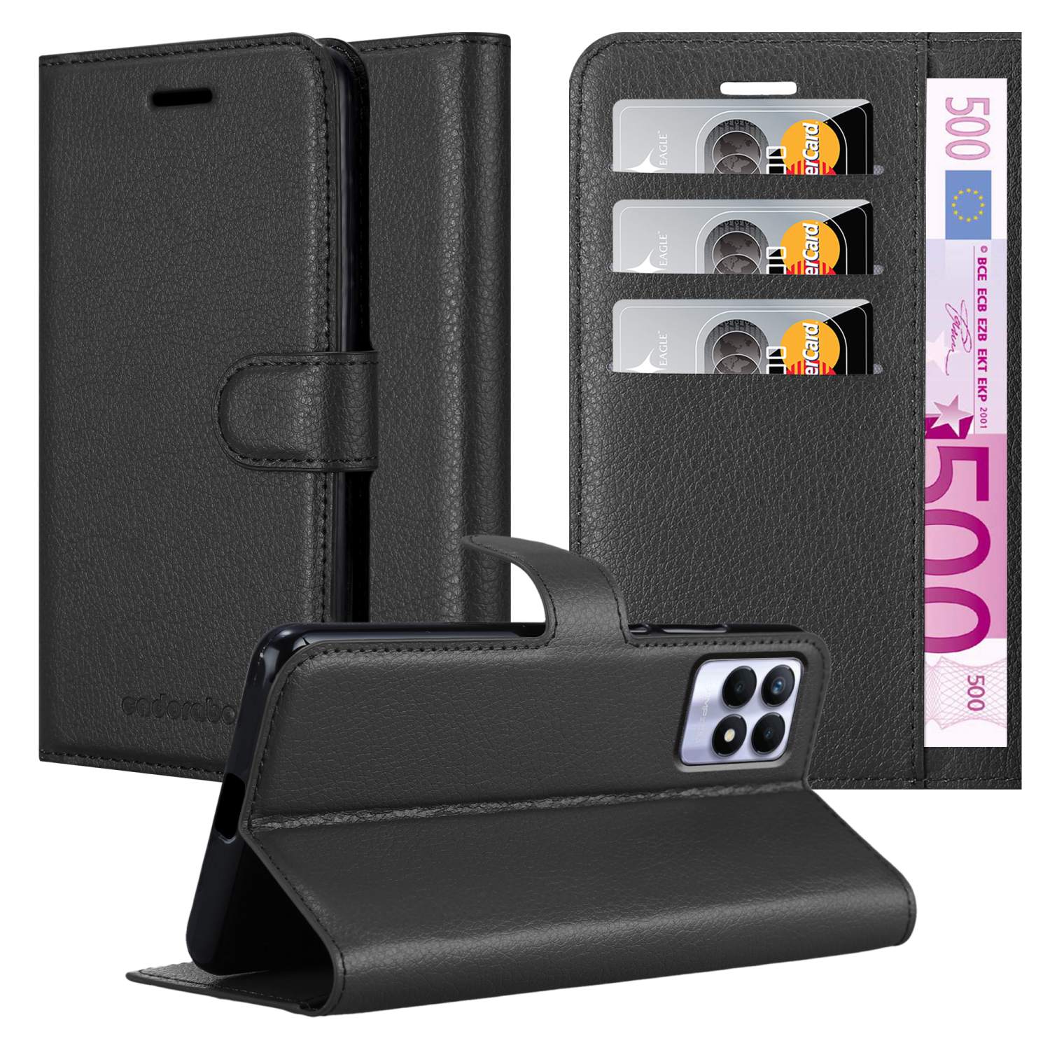 Image of Compatible With 8i / 50 4g Case Protective Cover With Magnetic Closure, Stand And Card Slot Flip Case Cover Case Phone Case Book Bag