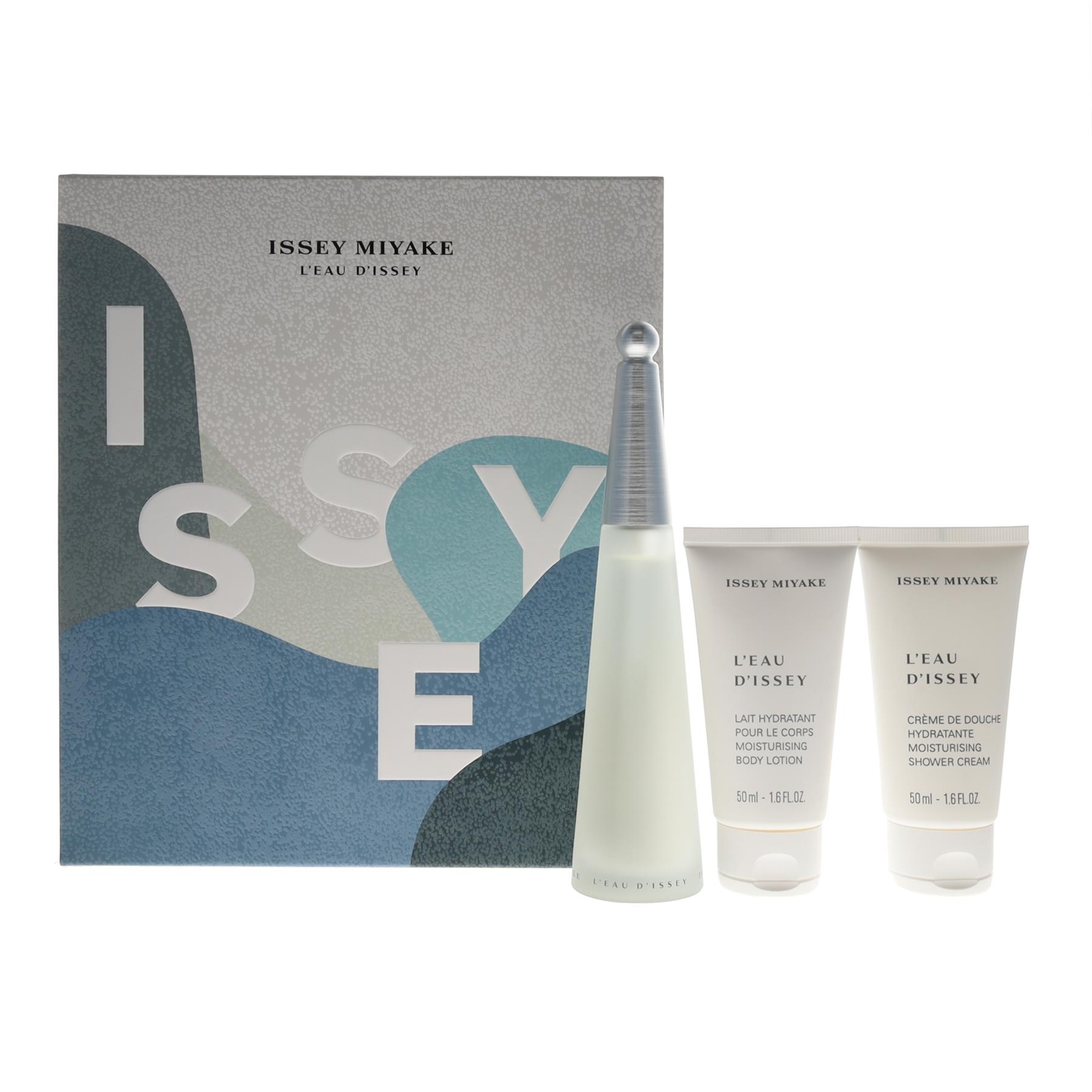 Issey Miyake L'eau d'Issey Gift Set 50ml EDT + 50ml Body Lotion + 50ml Shower Cream