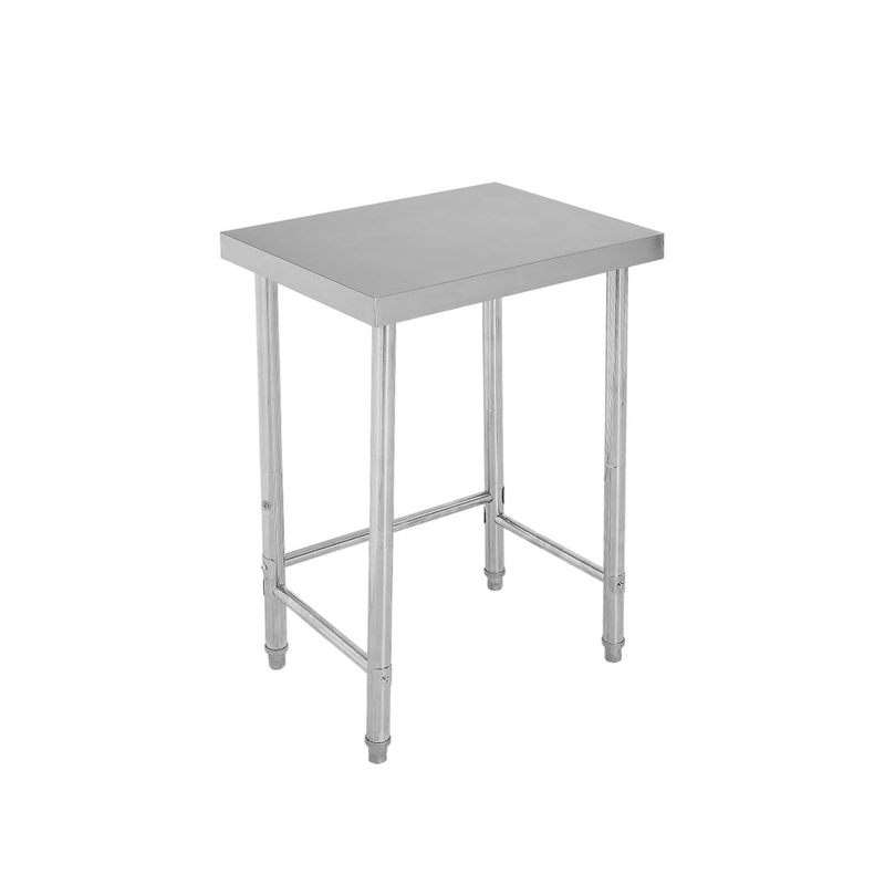 Image of Heavy Duty Stainless Steel Prep Table For Kitchen And Restaurant - 18x24x35in Professional Utility Workbench - 400lbs Capacity Rust Resistant Food Prep Station With Open Base And Fixed Legs