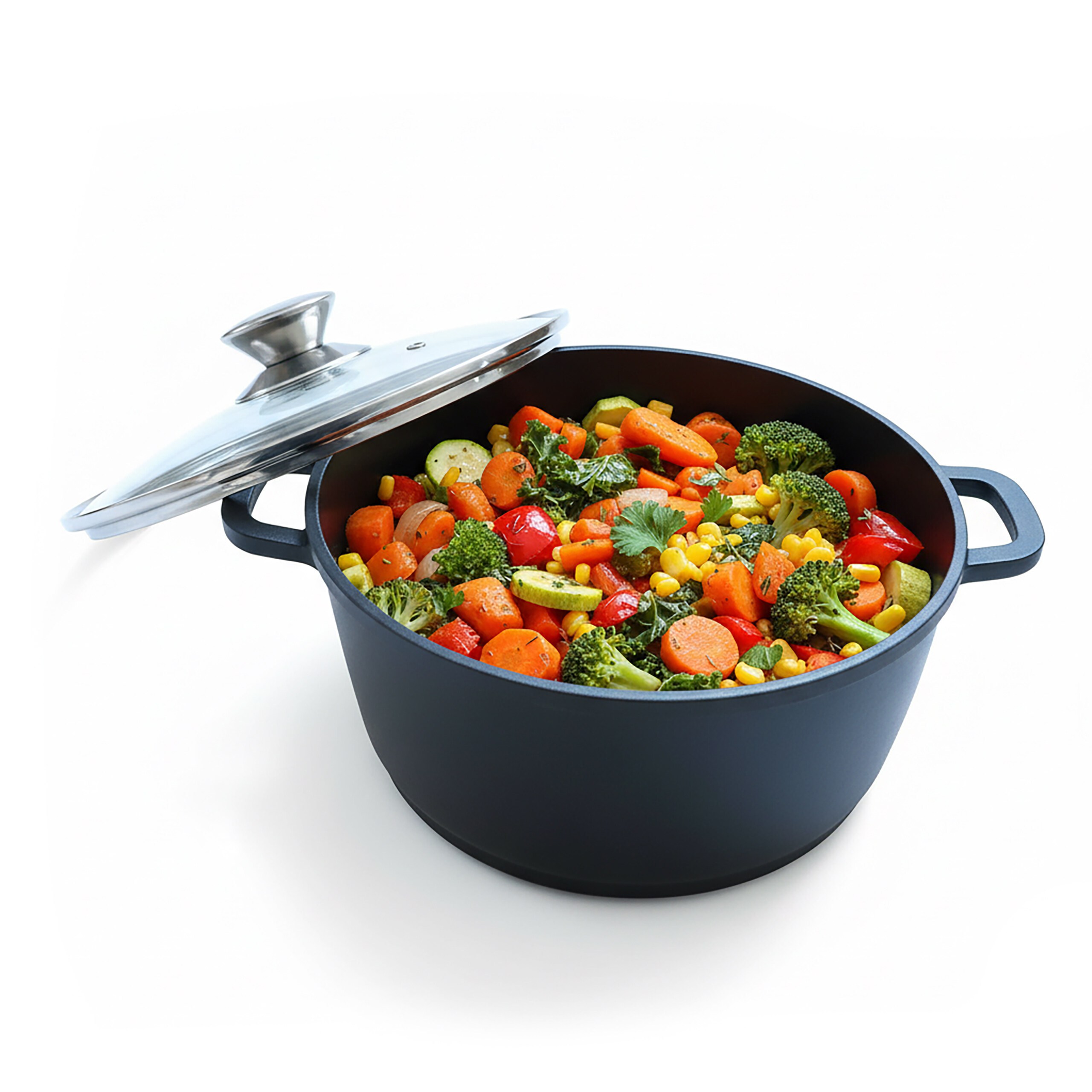 Casserole In Black - (h)11 X Ø24 Cm
