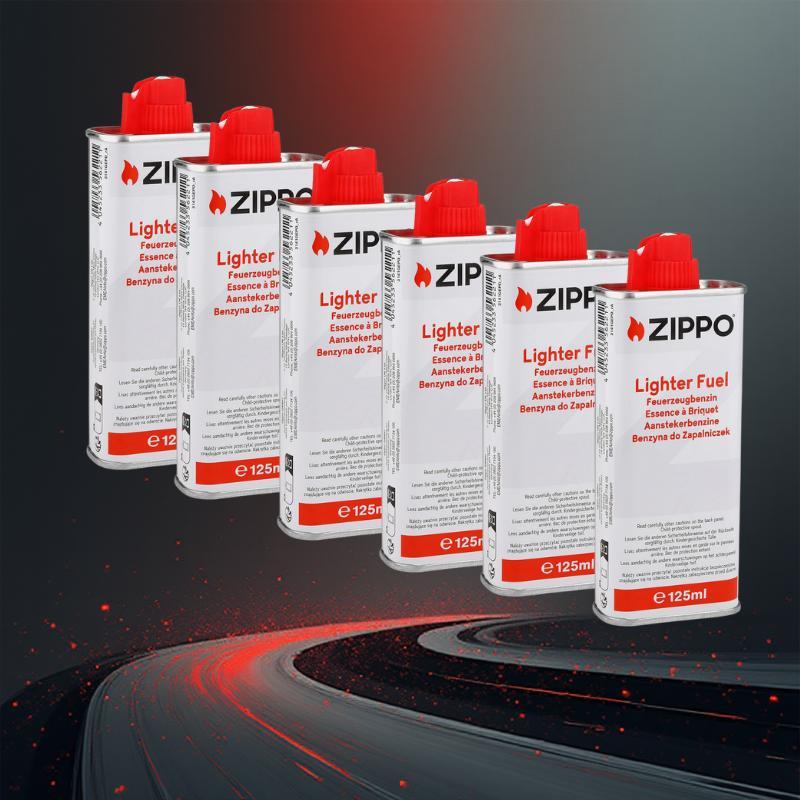 E-shop Zippo Feuerzeugbenzin Hochwertiges EU Benzin – Weiße Verpackung - Ideal für Sturmfeuerzeuge - 6 er SET