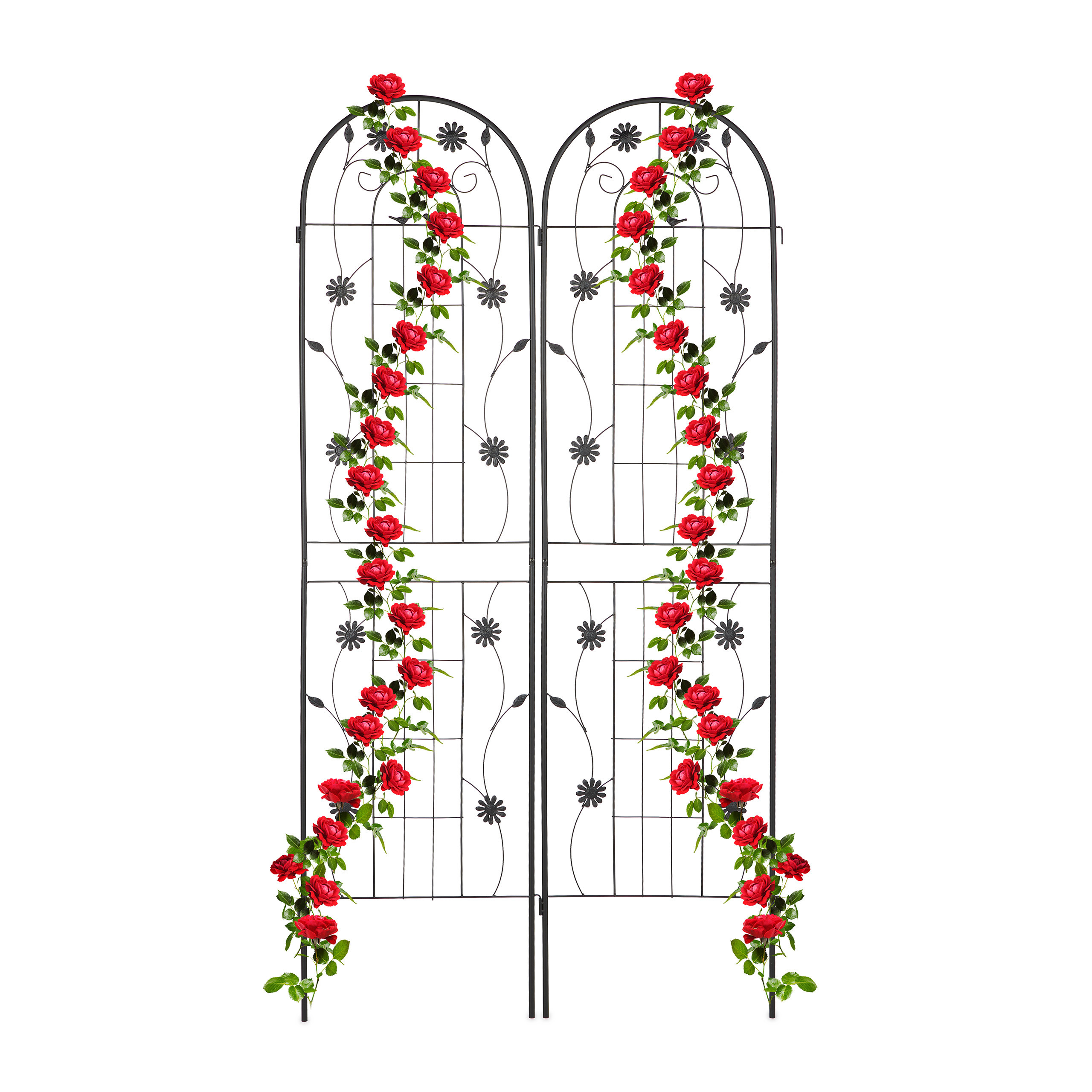 2 X Black Trellis - (w)50 X (h)200 Cm