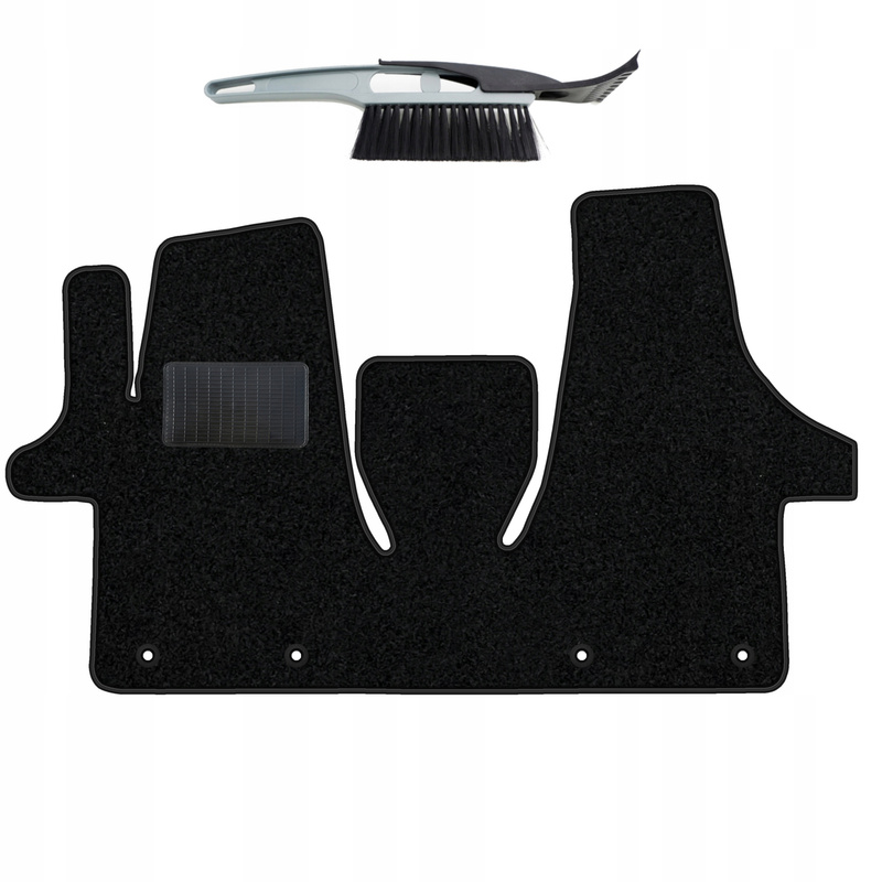 E-shop Velours-Teppichset kompatibel mit Volkswagen Transporter Front 3 Sitze 2015-