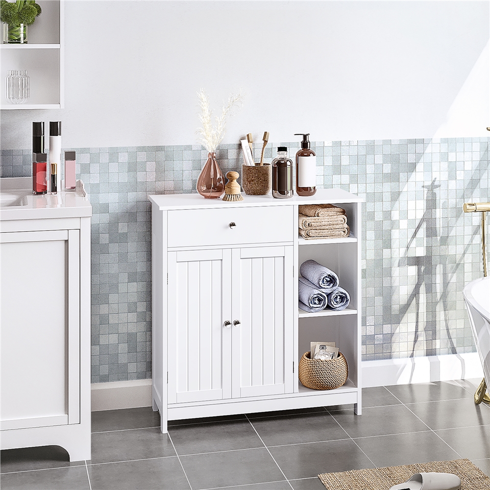 Image of Costoffs Bathroom Cabinet Bathroom Cabinet Base Cabinet With Drawers & Door & Adjustable Shelves Dresser