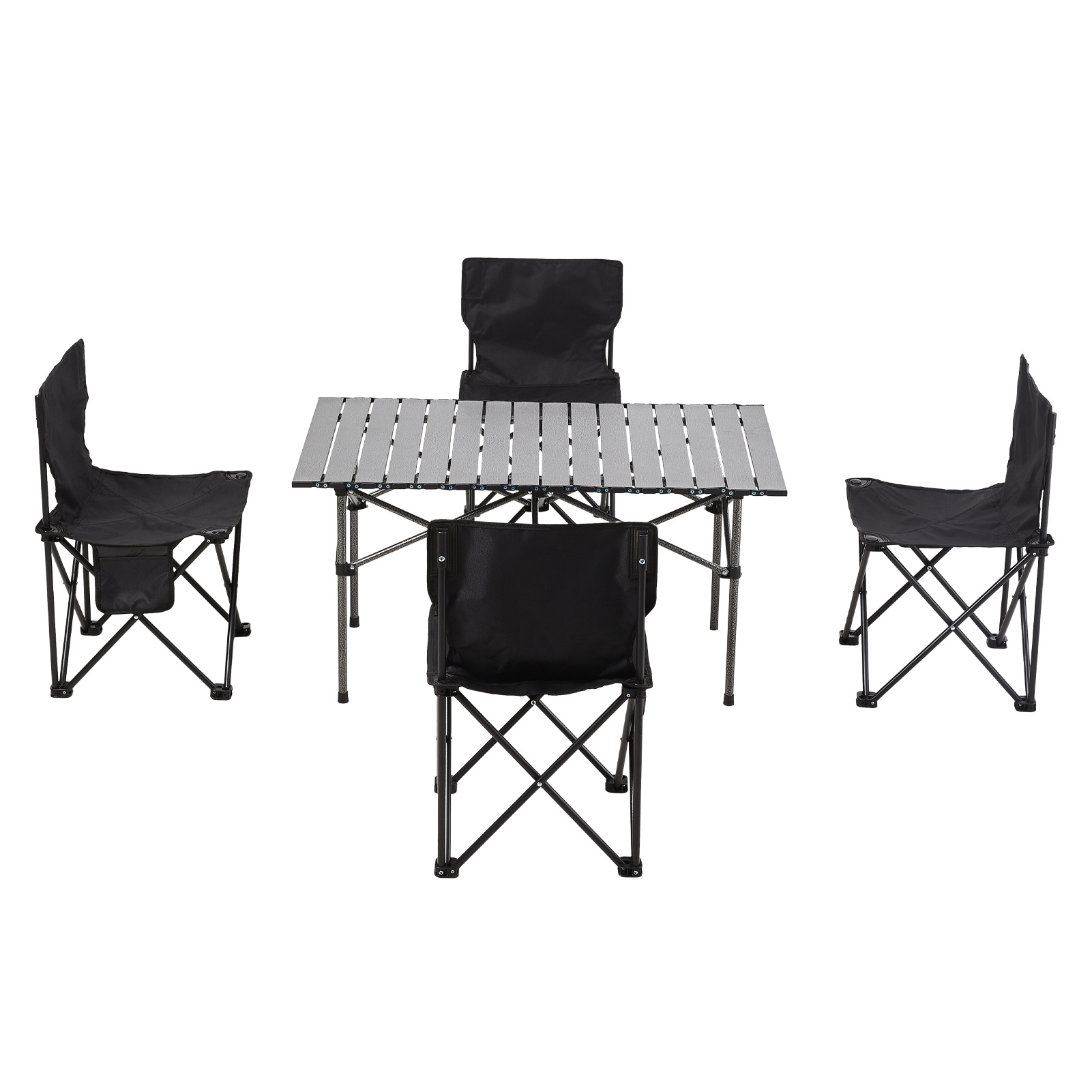 Rectangle Outdoor Table with 4 Chairs Set