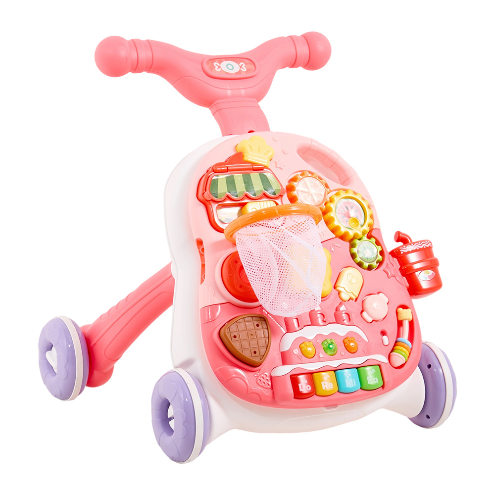 2 in 1 Baby Walker and Stroller with Anti-Roll Feature