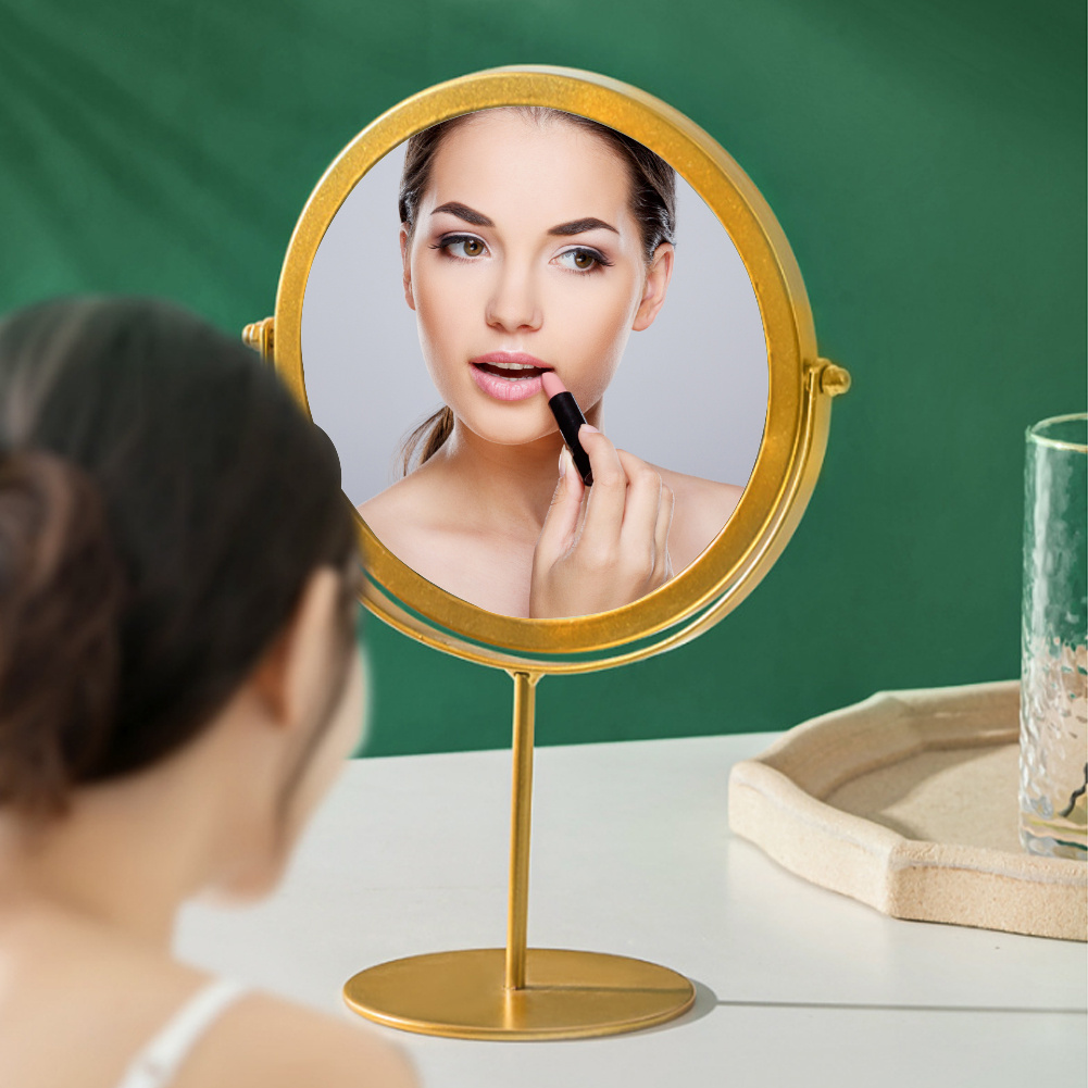 Portable Round Dressing Table Makeup Mirror with Stand