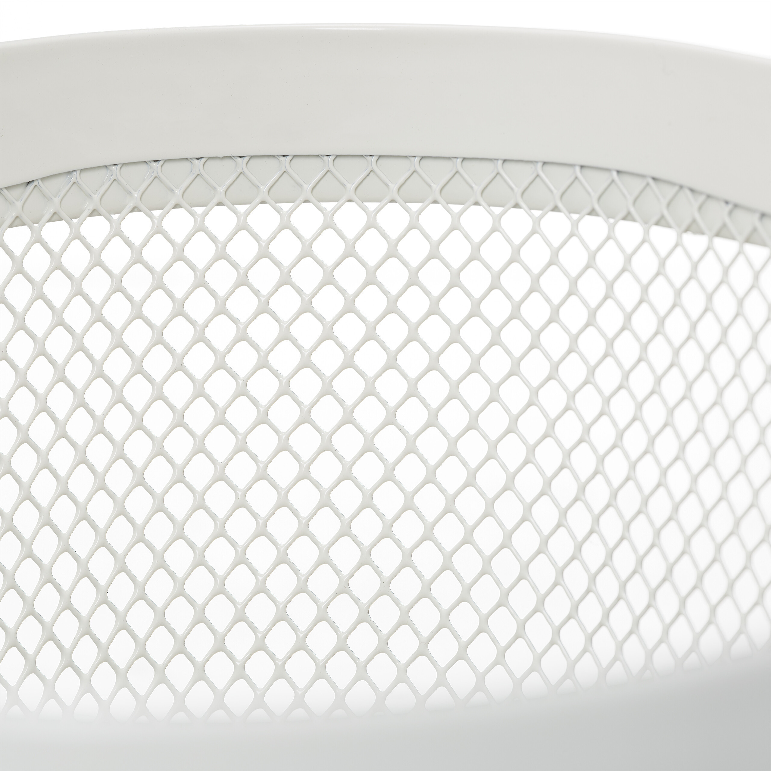 2 x Wire Basket in White/Natural for Organising