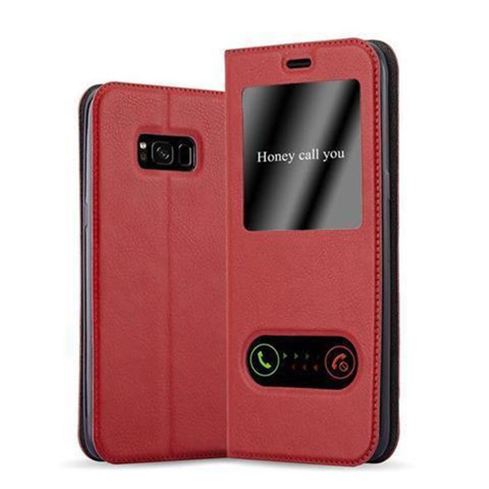 Case Compatible With Galaxy S8 Plus Protective Case With Magnetic Closure, Stand Function And 2 Viewing Windows Flip Case Cover Etui Handy Klapp Hülle Book Tasche