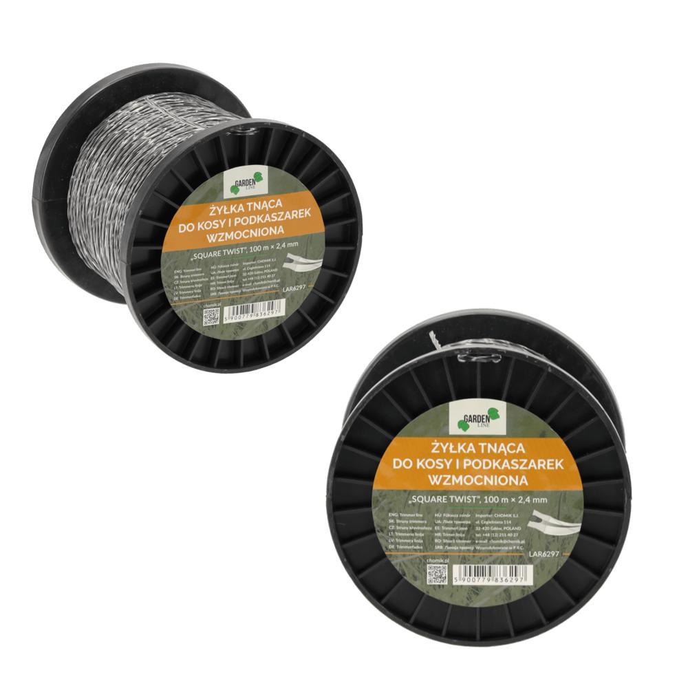 100m Reinforced Grass Trimmer Line, 2.4mm