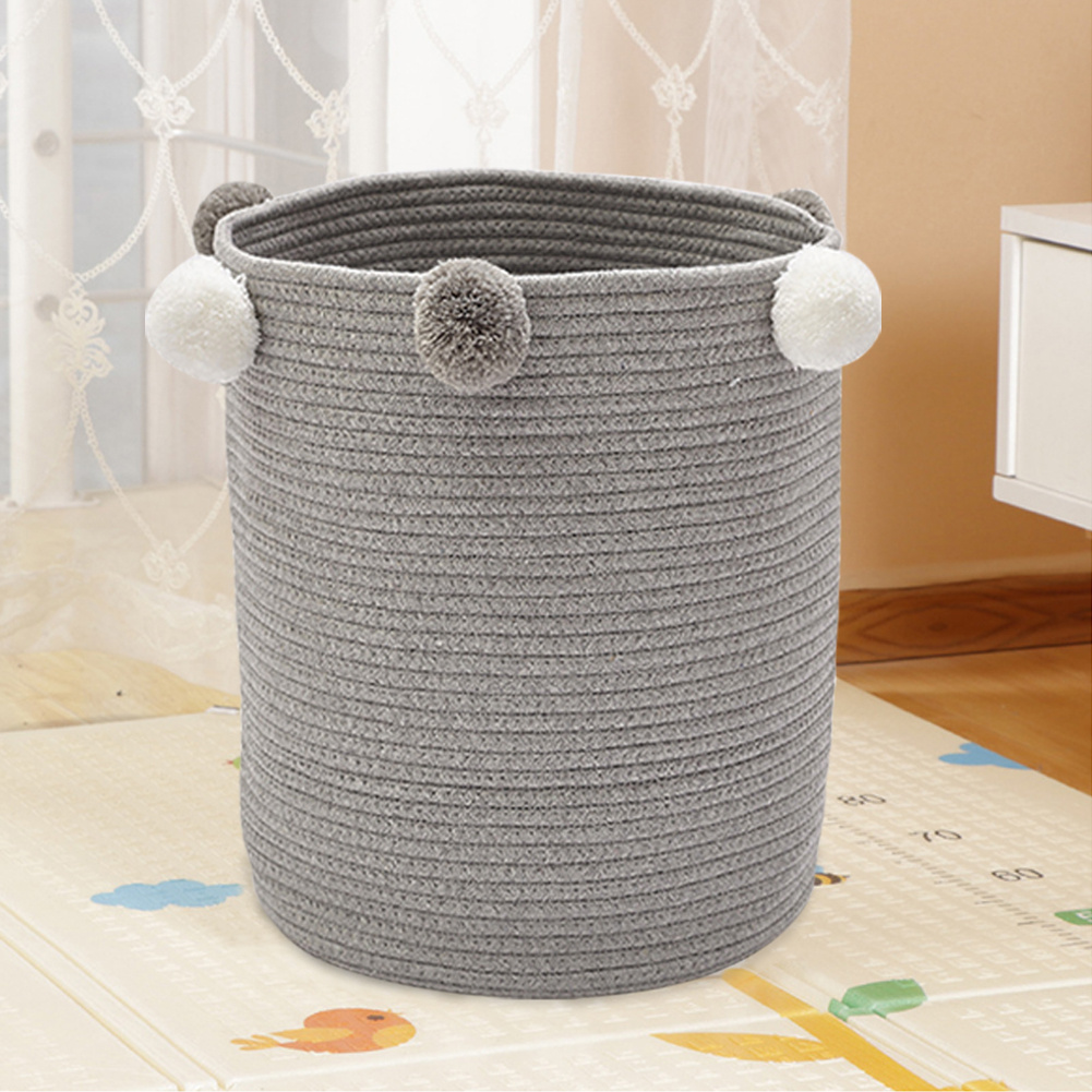 Gray Household Blanket and Sock Storage Basket